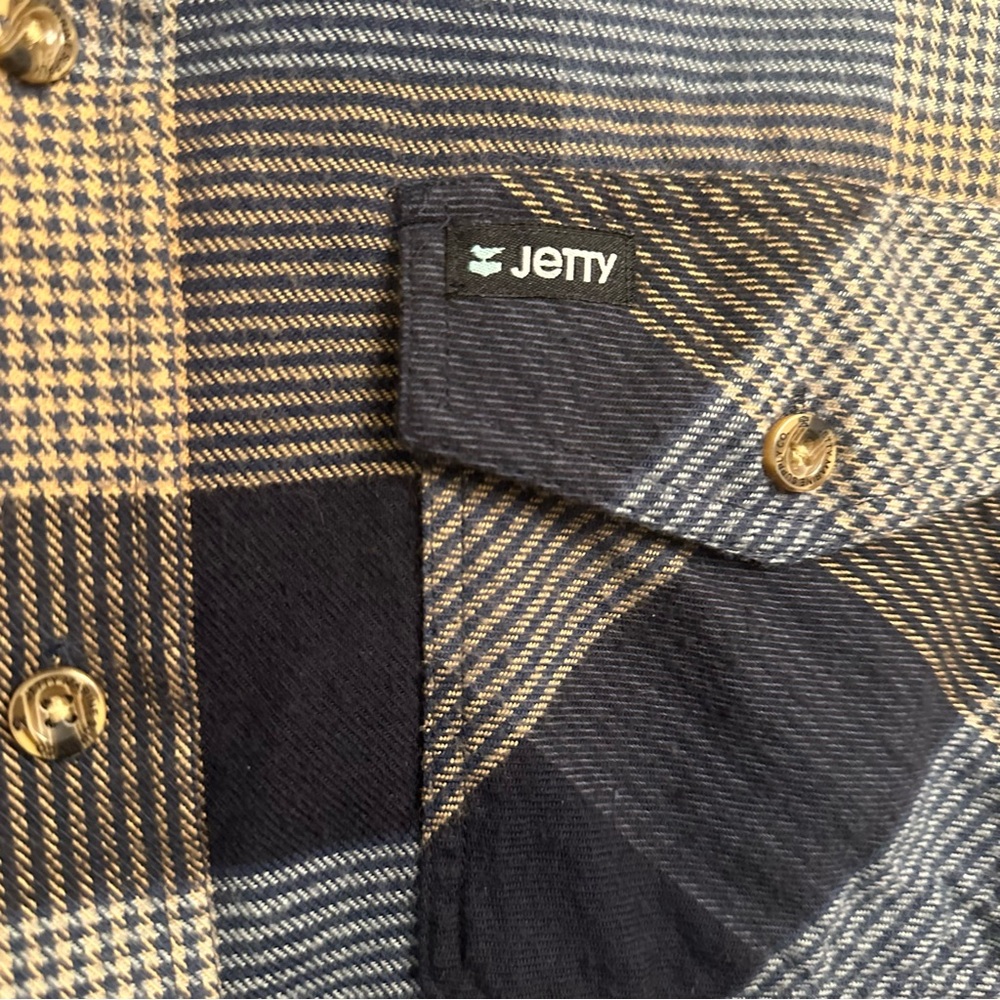 Jetty Marine Supply Company Long Sleeve Flannel Shirt Men’s Medium Plaid - Picture 8 of 8